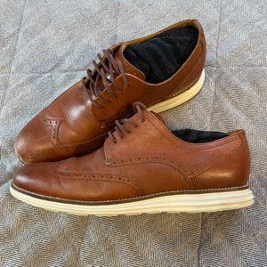 Cole Haan Brown Leather Wingtip Dress Shoes